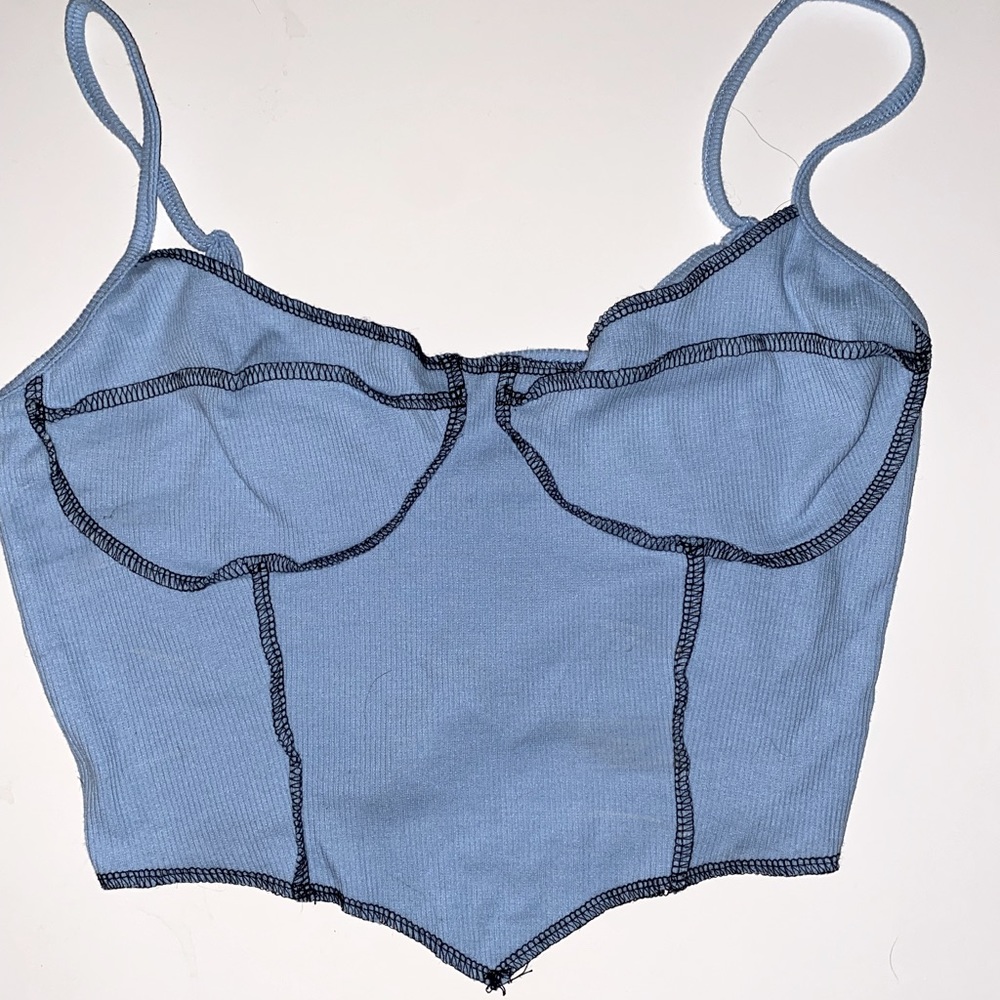 Blue crop top